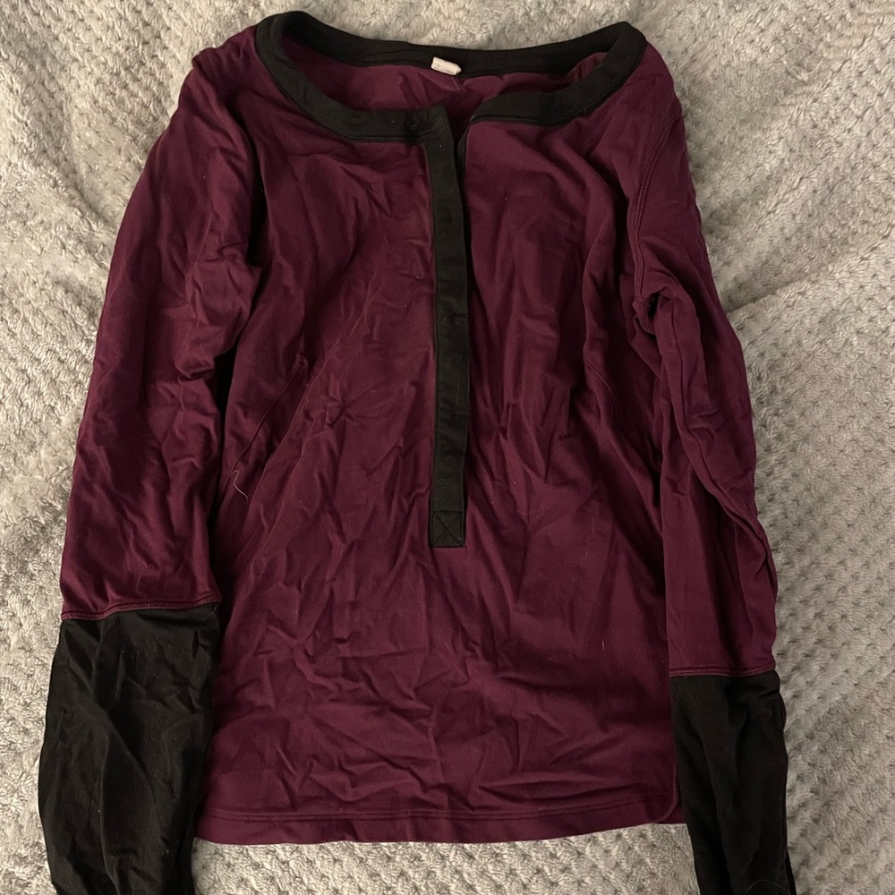 Lululemon vintage henley color block long sleeve